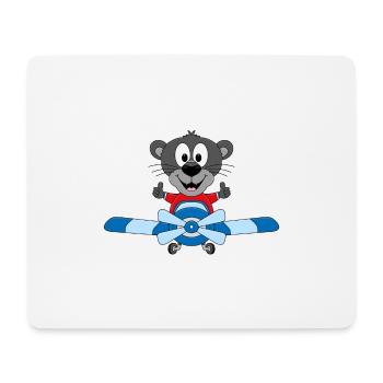 PANTHER - FLUGZEUG - PILOT - FLIEGEN - TIER - FUN - Mousepad (Querformat) - Weiß - Vorne