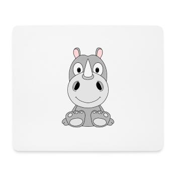 NASHORN - TIER - TIERISCH - KIND - BABY - LIEBE - Mousepad (Querformat) - Weiß - Vorne