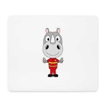 NASHORN - FEUERWEHR - FEUERWEHRMANN - FEUER - TIER - Mousepad (Querformat) - Weiß - Vorne