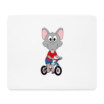 RATTE - FAHRRAD - TIER - SPORT - KIND - BABY - FUN - Mousepad (Querformat) - Weiß - Vorne