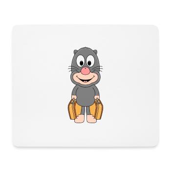 MAULWURF - KOFFER - REISE - URLAUB - FERIEN - TIER - Mousepad (Querformat) - Weiß - Vorne
