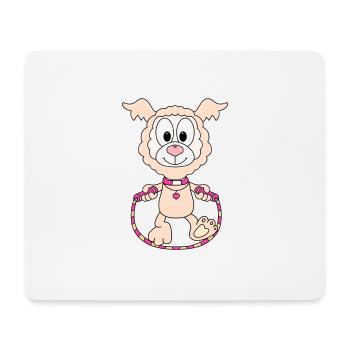 LAMA - SPRINGSEIL - SEILSPRINGEN - TIER - KIND - Mousepad (Querformat) - Weiß - Vorne