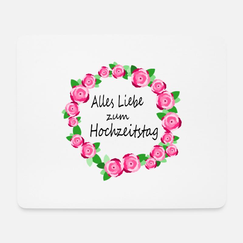 Alles Liebe zum Hochzeitstag - Mousepad (Querformat) - Weiß