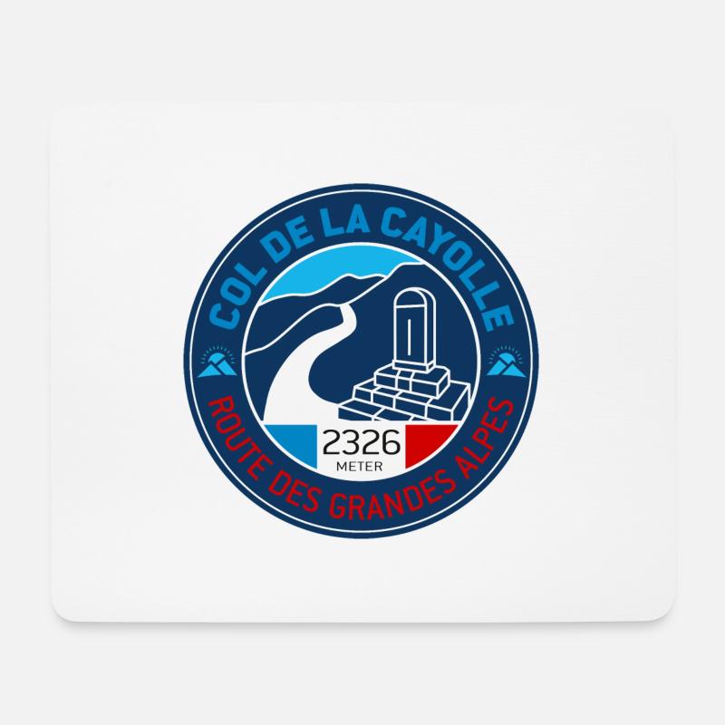 Col de la Cayolle 1 - Mousepad (Querformat) - Weiß