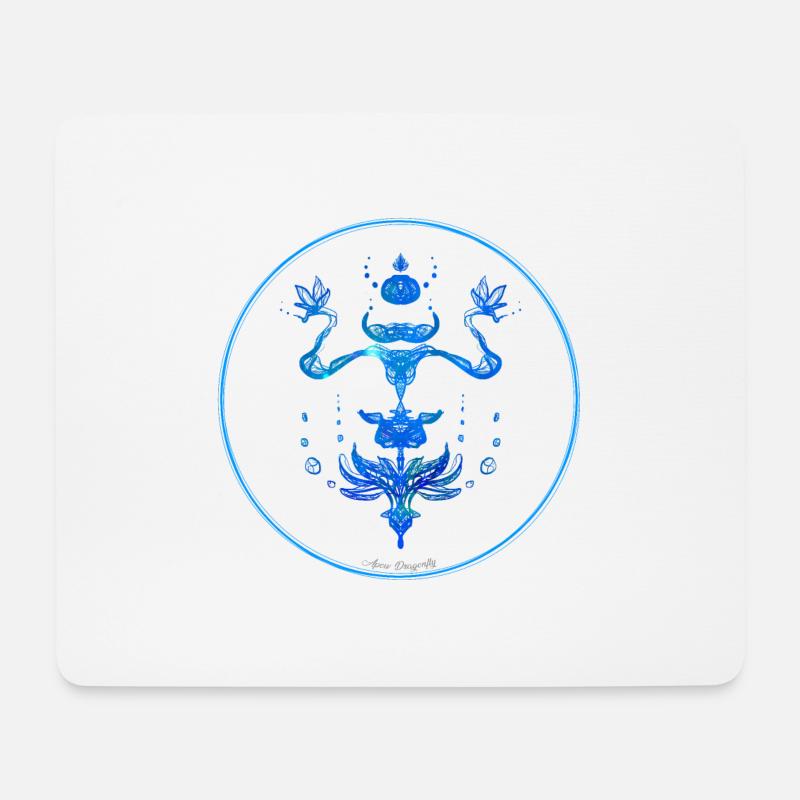 Mystique Collection ~ hellblau ~ n°5 - Mousepad (Querformat) - Weiß
