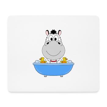 ZEBRA - BADEWANNE - BADEN - TIER - KIND - BABY - Mousepad (Querformat) - Weiß - Vorne