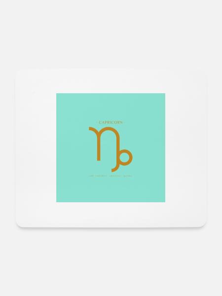 STERNZEICHEN Steinbock -blue/gold- - Mousepad (Querformat) - Weiß