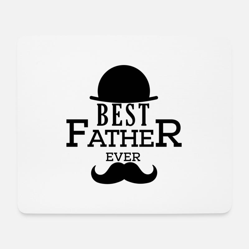 Best father ever - Mousepad (Querformat) - Weiß
