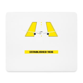 FRA Frankfurt Flughafen Germany - Plane Design - Mousepad (Querformat) - Weiß - Vorne