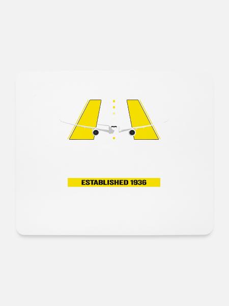 FRA Frankfurt Flughafen Germany - Plane Design - Mousepad (Querformat) - Weiß