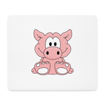SCHWEIN - TIER - KIND - BABY - Mousepad (Querformat) - Weiß - Vorne