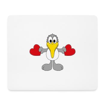 MÖWE - LIEBE - LOVE - MEER - SEE - VOGEL - TIER - Mousepad (Querformat) - Weiß - Vorne