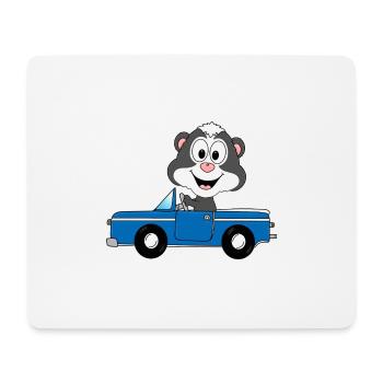 STINKTIER - AUTO - TIER - KIND - BABY - AUTOFAHRER - Mousepad (Querformat) - Weiß - Vorne