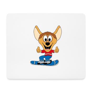 HYÄNE - SNOWBOARD - WINTERSPORT - SPORT - TIER - Mousepad (Querformat) - Weiß - Vorne