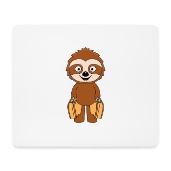 FAULTIER - KOFFER - REISE - URLAUB - FERIEN - TIER - Mousepad (Querformat) - Weiß - Vorne