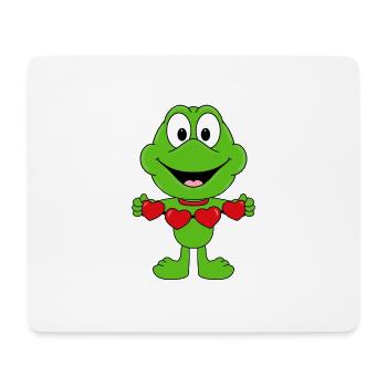 FROSCH - LIEBE - LOVE - TIER - KIND - BABY - Mousepad (Querformat) - Weiß - Vorne