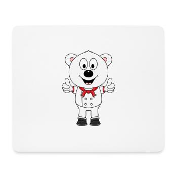 EISBÄR - KOCH - BÄCKER - BERUF - TIER - JOB - Mousepad (Querformat) - Weiß - Vorne