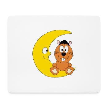 OTTER - BIBER - MARDER - MOND - TIER - KIND - BABY - Mousepad (Querformat) - Weiß - Vorne