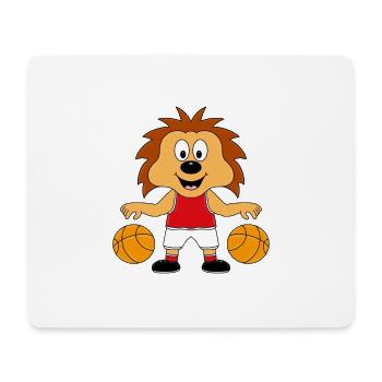 IGEL - BASKETBALL - TIER - KIND - BABY - SPORT - Mousepad (Querformat) - Weiß - Vorne
