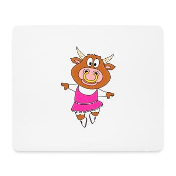 BULLE - STIER - KUH - TANZEN - TÄNZERIN - TIER - Mousepad (Querformat) - Weiß - Vorne