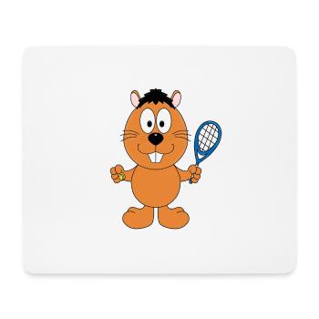 OTTER - BIBER - MARDER - TENNIS - SPORT - Mousepad (Querformat) - Weiß - Vorne