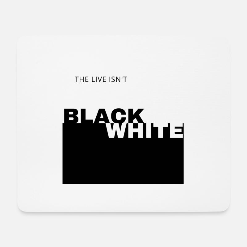 BLACK and WHITE - Mousepad (Querformat) - Weiß