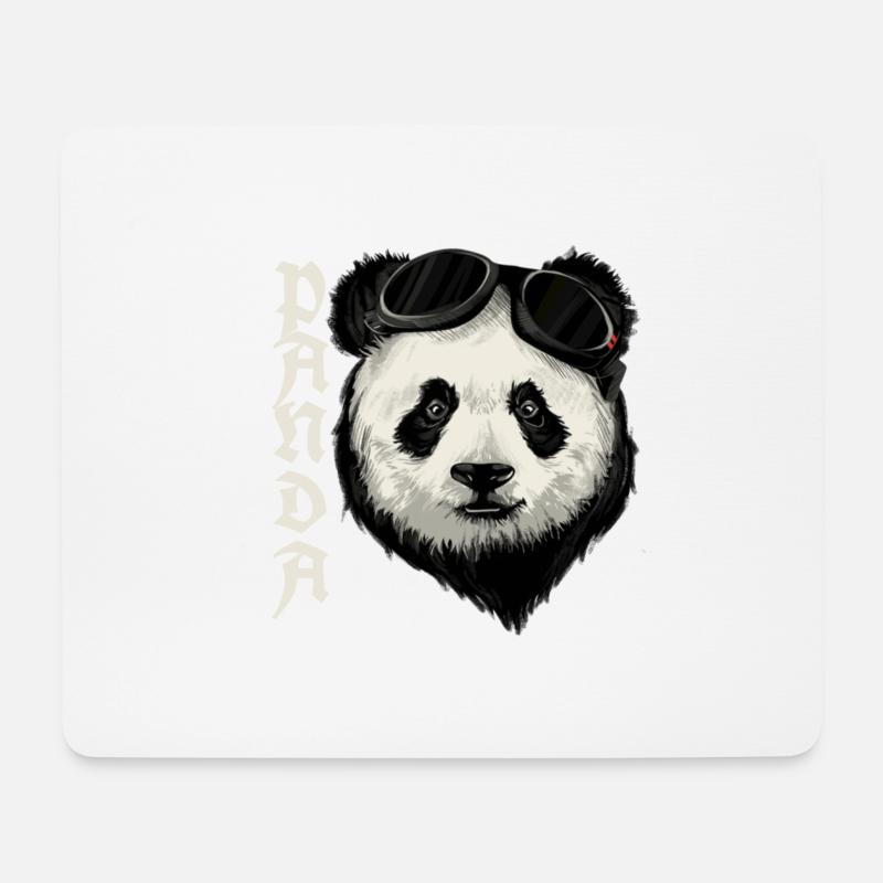 Panda - Mousepad (Querformat) - Weiß