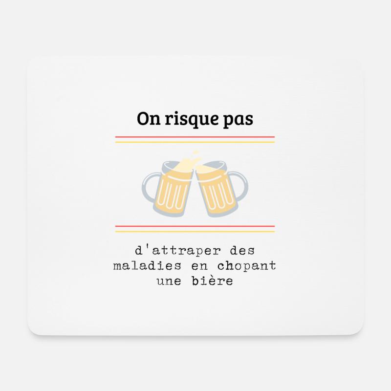 Blague de beauf - Tapis de souris (format paysage) - blanc
