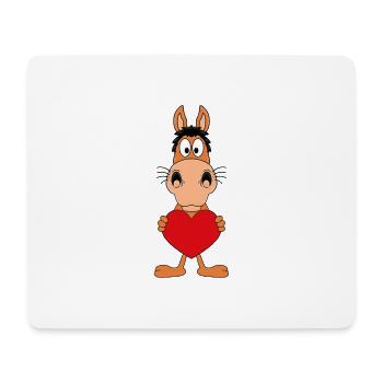 PFERD - HERZ - LIEBE - LOVE - PONY - REITEN - Mousepad (Querformat) - Weiß - Vorne