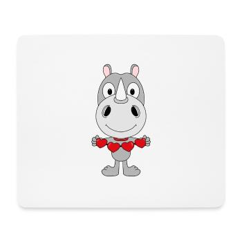 NASHORN - LIEBE - LOVE - TIERISCH - VERLIEBT - Mousepad (Querformat) - Weiß - Vorne