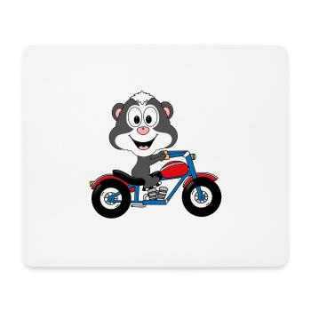 STINKTIER - MOTORRAD - BIKER - TIER - TIERISCH - Mousepad (Querformat) - Weiß - Vorne