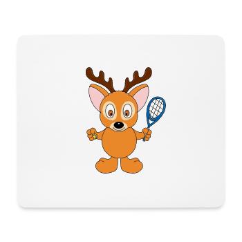 REH - TENNIS - SPORT - TIER - TIERISCH - BABY - Mousepad (Querformat) - Weiß - Vorne