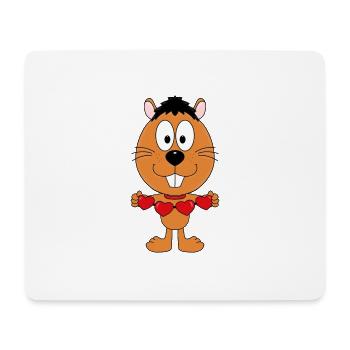 OTTER - BIBER - MARDER - LIEBE - TIER - VERLIEBT - Mousepad (Querformat) - Weiß - Vorne