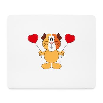 MEERSCHWEINCHEN - LIEBE - TIER - KIND - BABY - Mousepad (Querformat) - Weiß - Vorne