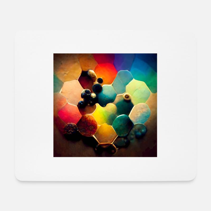 A puzzle with molecules - Mouse Pad (horizontal) - white