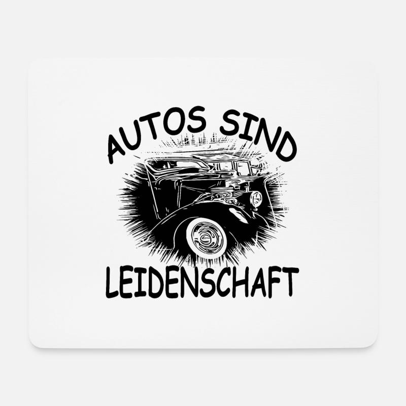 Auto - Mousepad (Querformat) - Weiß