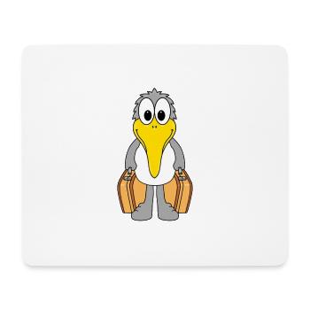 MÖWE - KOFFER - REISE - URLAUB - AUSWANDERER - Mousepad (Querformat) - Weiß - Vorne