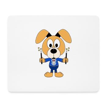 ZAUBERER - MAGIER - HUND - ZAUBERN - TIER - BABY - Mousepad (Querformat) - Weiß - Vorne