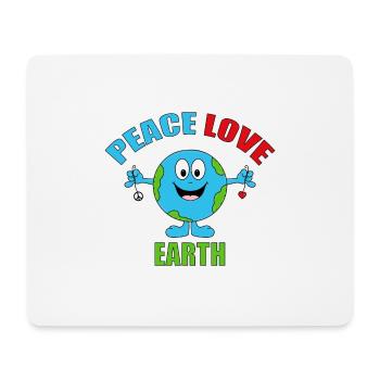 WELT - ERDE - PLANET - PEACE - LOVE - EARTH - Mousepad (Querformat) - Weiß - Vorne