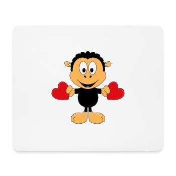 SCHAF - LIEBE - LOVE - TIER - KINDER - BABY - Mousepad (Querformat) - Weiß - Vorne