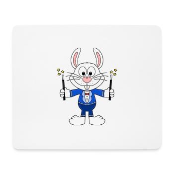 HASE - MAGIER - ZAUBERER - TIER - KIND - BABY - Mousepad (Querformat) - Weiß - Vorne