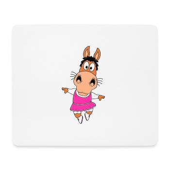 PFERD - PONY - TANZEN - TÄNZERIN - BALLETT - TIER - Mousepad (Querformat) - Weiß - Vorne