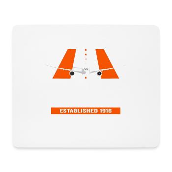 AMS Amsterdam Schiphol Airport - Plane Design - Mouse Pad (horizontal) - white - Front