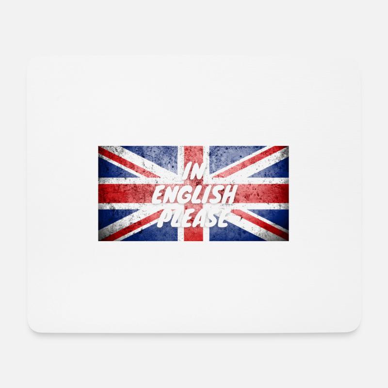 In english please - Mousepad (Querformat) - Weiß