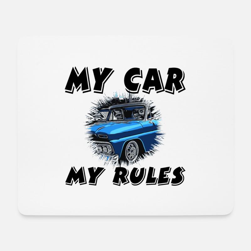 Auto - Mousepad (Querformat) - Weiß