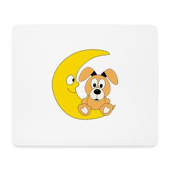 HUND - MOND - TIER - KIND - BABY - TIERISCH - Mousepad (Querformat) - Weiß - Vorne