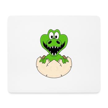 KROKODIL - EI - GEBURT - BABY - NACHWUCHS - TIER - Mousepad (Querformat) - Weiß - Vorne