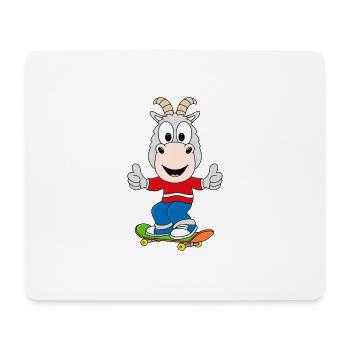 ZIEGE - SKATEBOARD - SPORT - TIER - KIND - BABY - Mousepad (Querformat) - Weiß - Vorne