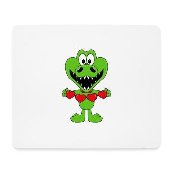 KROKODIL - LIEBE - TIER - KIND - BABY - TIERISCH - Mousepad (Querformat) - Weiß - Vorne