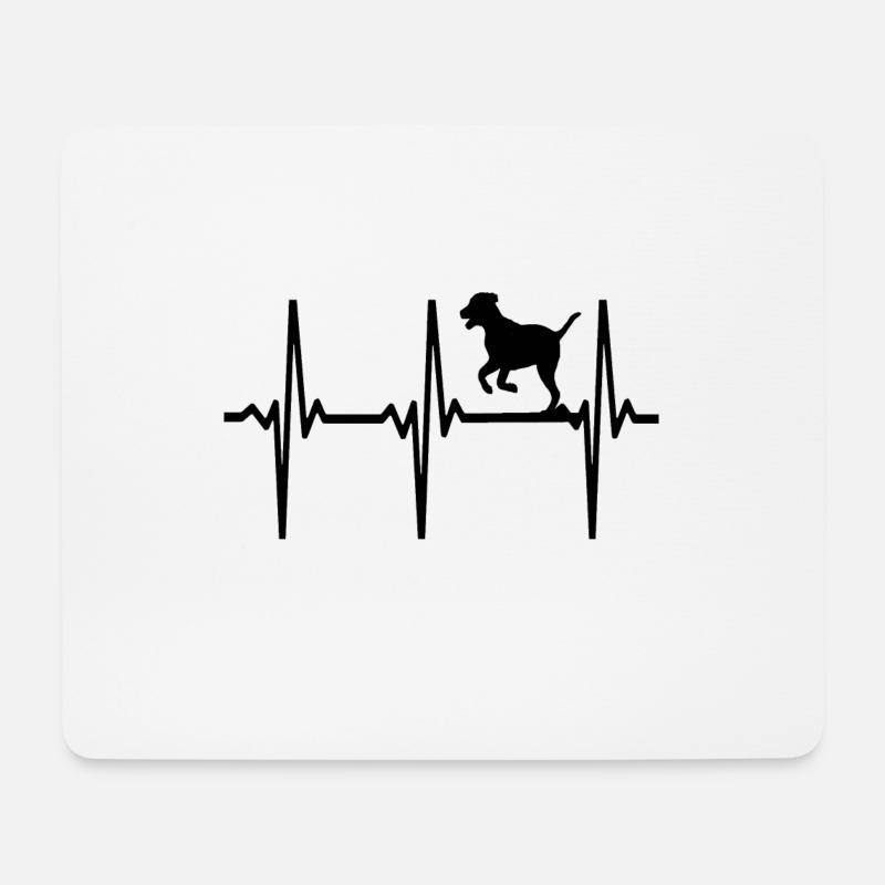 Hund - Mousepad (Querformat) - Weiß